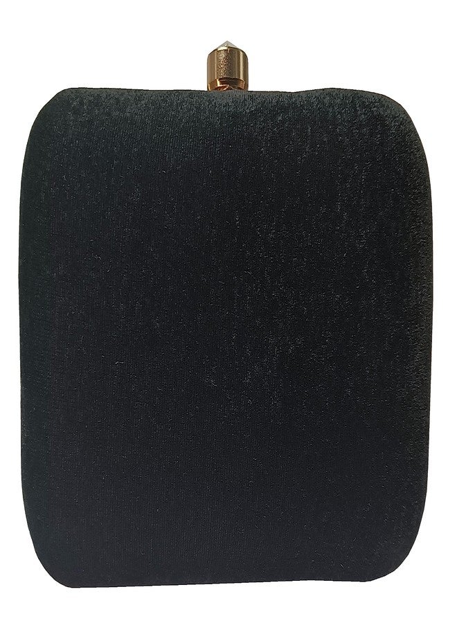 DUCHESS Women Hand Embroidered Sequins Box Clutch for Wedding Party (Black) - Image 3